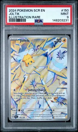 2024 Pokemon Joltik Illustration Rare Stellar Crown 150 PSA 9 - Image 1