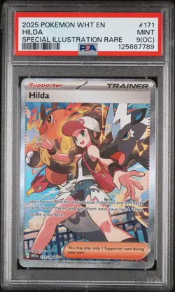 PSA 9(OC) 2025 Pokemon White Flare EN Hilda Special Illustration Rare #171 Mint - Image 1