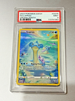 Pokemon Crown Zenith Lapras Full Art GG05/GG70 PSA 9 - Image 1