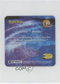 Taillow Attacks Artbox Pokemon Action Flipz 3-D #R3 2006 - Image 2