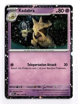 Kadabra 064/165 Cosmos Holo Promo Scarlet Violet 151 Pokemon Card NM - Image 1