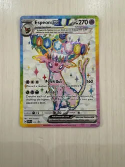 Pokemon TCG Espeon ex 175 Prismatic Evolutions Premium Figure Collection Promo - Image 1