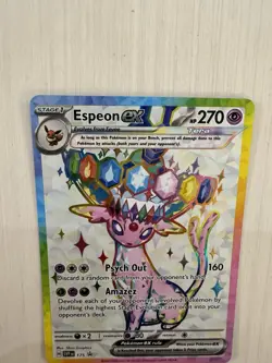Pokemon TCG Espeon ex 175 Prismatic Evolutions Premium Figure Collection Promo - Image 2