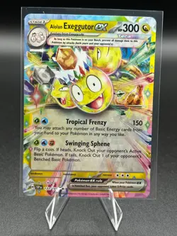 Alolan Exeggutor ex 133/191 Double Rare Pokemon SV08: Surging Sparks NM - Image 1