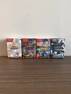 POKEMON TCG BOOSTER BUNDLE X4 LOT BLACK BOLT PRISMATIC PHANTASMAL SPARKS - Image 1