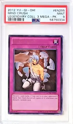 Yugioh PSA 9 Mint 2012 Mind Crush LCYW-EN295 Ultra Rare - Image 1