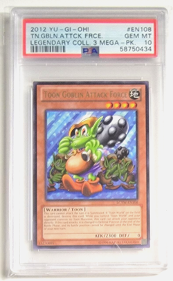 Yugioh PSA 10 Gem Mint 2012 Toon Goblin Attack Force LCYW-EN108 Rare - Image 1