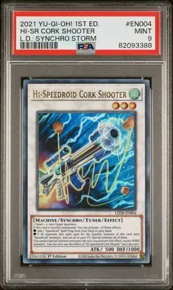 Yugioh PSA 9 Mint 2021 Hi-Speedroid Cork Shooter LED8-EN004 1st Ultra Rare - Image 1