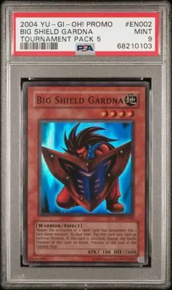 Yugioh PSA 9 Mint 2004 Big Shield Gardna TU02-EN005 Super Rare - Image 1