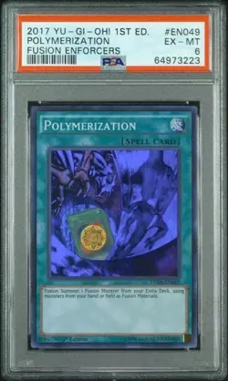 Yugioh PSA 6 2017 Polymerization FUEN-EN049 Super Rare Pack Fresh - Image 1