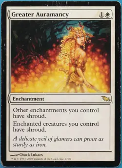 Greater Auramancy Shadowmoor VHP/DAMAGED White Rare CARD (518569) ABUGames - Image 1