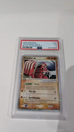 Pokemon Groudon-EX TCG Holo Promo Card PSA 5 - Faint Swirl - Image 1