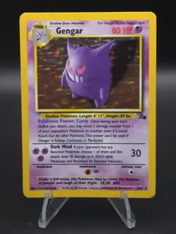 Wizards Gengar Fossil 5/62 Holo Rare 80 HP 1999 English Pokemon TCG Card - Image 1