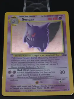 Wizards Gengar Fossil 5/62 Holo Rare 80 HP 1999 English Pokemon TCG Card - Image 4