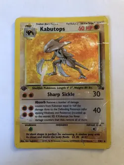 Kabutops 1st Edition Fossil Holo Rare 9/62 Pokemon Card - Image 1