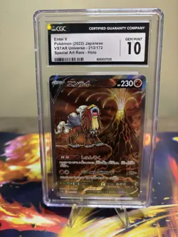 Entei v 213/172 VSTAR Universe SAR 2022 Japanese Graded Card CGC 10 Gem Mint - Image 1