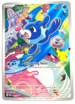 Pokemon Popplio Black Star Promo + FREE extra Rare card! - Image 1
