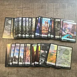 Magic: The Gathering 50x Foil Full Art Basic Lands Plains Various Sets - Image 1
