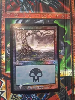 MTG magic cards 1x Swamp (339) - Foil Invasion Light Play, English - Image 1