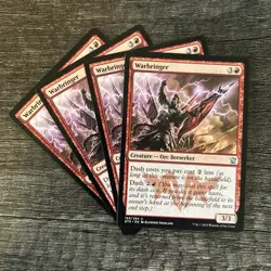 MTG 4x Warbringer x4 LP Dragons of Tarkir - Image 1