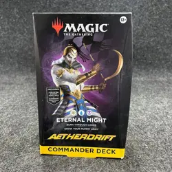 MTG: Aetherdrift Commander Deck Eternal Might, Sealed Box is Worn - Image 1
