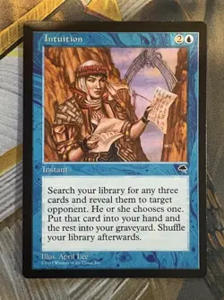 Intuition Magic: The Gathering - Tempest (1997) #070 Rare Near Mint Condition - Image 1