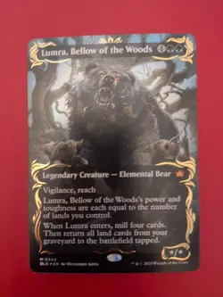 Lumra, Bellow of the Woods (Borderless) (Raised Foil) Bloomburrow Foil - Image 1