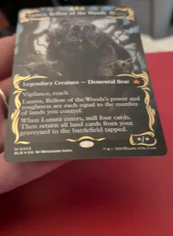 Lumra, Bellow of the Woods (Borderless) (Raised Foil) Bloomburrow Foil - Image 3
