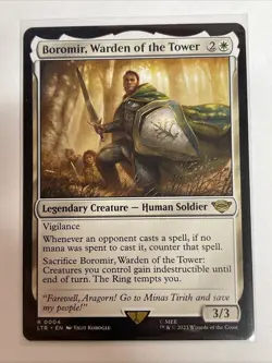 MTG Boromir, Warden of the Tower LOTR #4 Rare - Image 1
