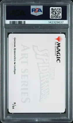 2025 MTG Marvel Spider-Man Art Series #8 Gwenom Remorseless PSA 9 Pop 1 - Image 2