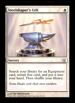 MTG Steelshaper's Gift LP Light Play Fifth Dawn [4130] - Image 1