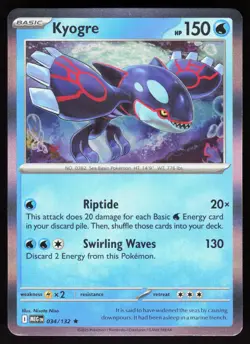 Kyogre 034/132 Rare Mega Evolution Pokemon Holo Near Mint - Image 1