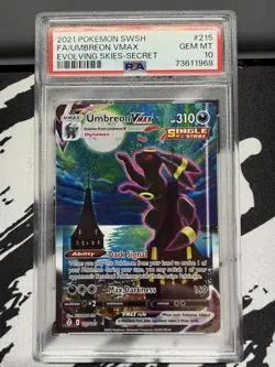 2021 Pokemon Evolving Skies Umbreon VMAX PSA 10 Gem Mint #215 Englisch - Image 1