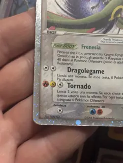 Rayquaza Promo 039 Rara Holo Con Swirl Carta Pokemon Ita Condizioni Poor Played - Image 5