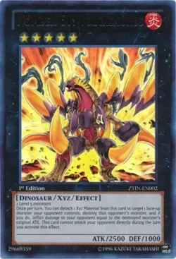 Yugioh! LP Number 61: Volcasaurus - ZTIN-EN002 - Ultra Rare - 1st Edition Lightl - Image 1