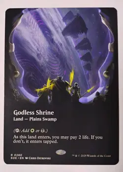 Godless Shrine MTG, Edge of Eternities, NM, Borderless/Porthole - Image 1