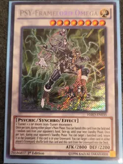 Yu-Gi-Oh! TCG PSY-Framelord Omega HSRD-EN035 1st Edition Secret Rare - Image 1