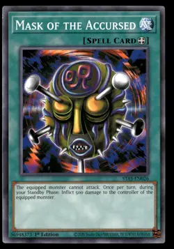 Mask of the Accursed STAS-EN026 Common / Short Print Yu-Gi-Oh 1st Edition NM - Image 1