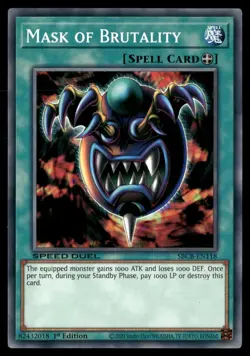 Mask of Brutality SBCB-EN118 Common / Short Print Yu-Gi-Oh 1st Edition Near Mint - Image 1
