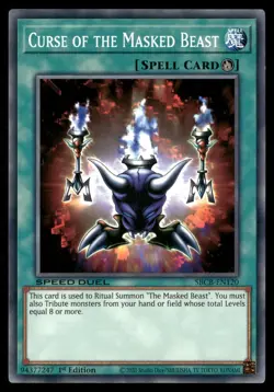Curse of the Masked Beast SBCB-EN120 Yu-Gi-Oh 1st Edition NM - Image 1