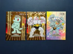 Pokemon Pocket Book Set Machop Machoke Machamp Cracked Ice Holo 3 Card Set - Image 1