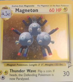 Magneton 9/130 Pokemon Card Holo Base Set Ultra Rare Holofoil - Image 2
