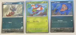 Pokemon TCG Black Star Promo Card Lot (3) pawniard 111, Yanma 185, Scraggy 186 - Image 1