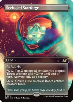 Secluded Starforge (Borderless) -Foil Near Mint MTG Edge of Eternities - Image 1