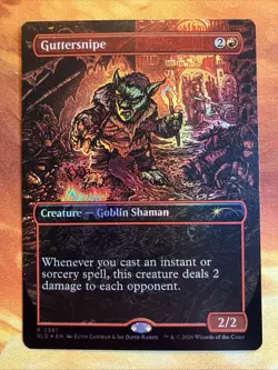 MTG Foil Borderless Guttersnipe Secret Lair: Featuring: Kevin Eastman (Colors)! - Image 1