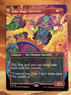 MTG Borderless Wild-Magic Sorcerer Secret Lair: D&D: Shadows Over Baldur's Gate! - Image 1