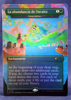 Sylvan Library -MTG-✨FOIL Secret Lair NALAC SLD - NM -La abundancia de Yucahu - Image 3