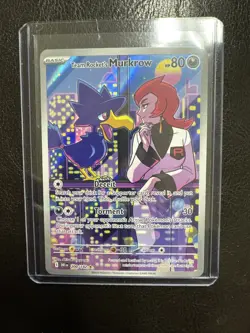 Pokemon TCG Team Rocket's Murkrow Destined Rivals 200/182 Illustration Rare - Image 1