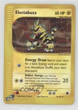 Electabuzz Reverse Foil Pokemon e-Card Series Expedition #76 2002 - Image 1
