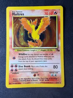 Moltres 12/62 - Pokemon Fossil - Holo Rare - MP - Image 1